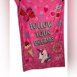 JoJo Siwa Kids Weighted Blanket. Pink. Excellent Condition.